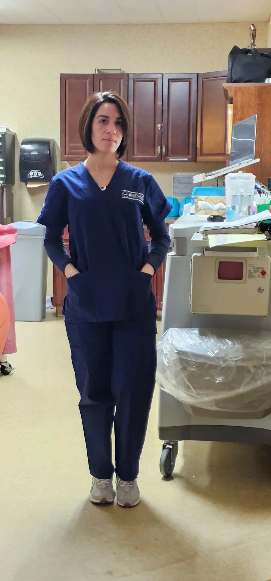Malena Velazquez working in healthcare at Hudson View Rehab Center